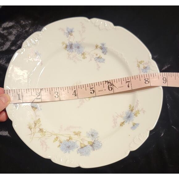 Haviland Limoges Schleiger Blue Floral 9 Inch Dinner Plate - Picture 6 of 6